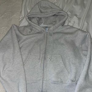 TNA cozy fleece. Heather cloud